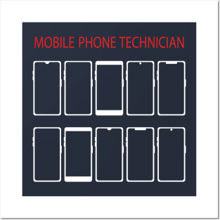 Best design mobile phone technician cell phones repairman Posters and Art